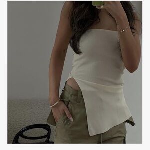 Stylish Cream Strapless Top